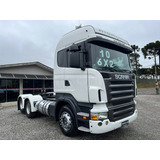 Caminhão Scania 420 Highline 6x2 Ano 2010 Branco Susp. Mola