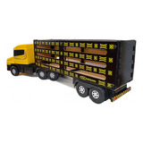 Caminhão Scania Carreta Boiadeiro Madeira Brinquedo Grande