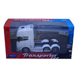 Caminhão Scania V8 R730 Transporter Welly 1/32