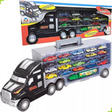 Caminhão Super Carreta C/20 Carrinhos De Metal +mini Cegonha