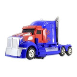 Caminhão Vira Robô Transformer Carrinho Optimus Prime Som 