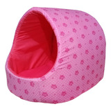 Caminhas Cachorros Cama Pet Gato Pet Iglu Tamanho Médio Cor Rosa Desenho Coroa