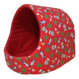 Caminhas Cachorros Cama Pet Gato Pet Iglu Tamanho Médio Cor Vermelho Desenho Zebra