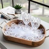 Caminho De Mesa Bandeja Veneza Branco 30x45cm Jolitex