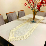 Caminho De Mesa Guipir Bordado 40x150 Passadeira