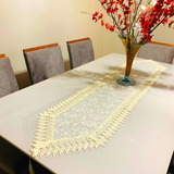 Caminho De Mesa Guipir Bordado 40x150 Premium Luxo