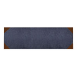 Caminho De Mesa Jeans Trilho Ponteira De Couro 160x46cm
