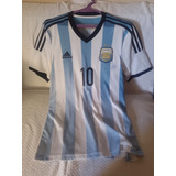 Camisa 10 Argentina Ano 2014 Original Autografada Pelo Messi