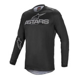 Camisa Alpinestars Fluid Graphite 21 Preto Motocross Trilha