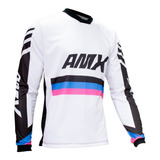 Camisa Amx Prime One Branco Trilha Motocross Manga Longa