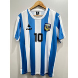 Camisa Argentina Retro 1986 Maradona Pronta Entrega
