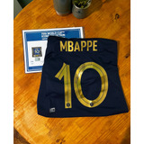 Camisa Autografada Mbappe Copa Do Mundo - Certificado Fifa
