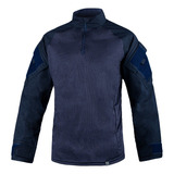 Camisa Azul Noturno Combat T-shirt Militar Gcm Use Tático