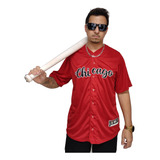 Camisa Baseball M10 Plus Size Chicago Vinho Hip Hop 