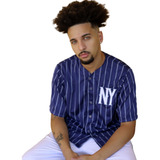 Camisa Baseball Masculina M10 Action Ny Listrada