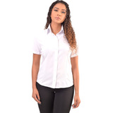 Camisa Blusa Feminina Social Manga Curta