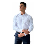 Camisa Branca Lisa Italiana Punho Para Abotoadura Ms Stilos 