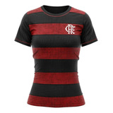 Camisa Braziline Flamengo Classmate Feminino - Ver/preto