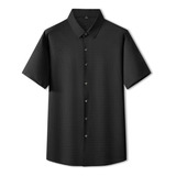 Camisa Camisa Es Shirt Ice Silk Shirt Masculina Business