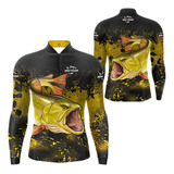 Camisa Camiseta Blusa De Pesca Dourado C Proteção Solar Uv50