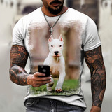 Camisa Camiseta Cachorro Dogo Argentino Filhote 2