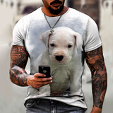 Camisa Camiseta Cachorro Dogo Argentino Filhote