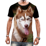 Camisa Camiseta Cachorros De Raça Husky