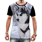 Camisa Camiseta Cachorros De Raça Husky Siberiano Cães Lindo