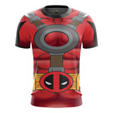 Camisa Camiseta Deadpool Traje Frente Costa Envio Rápido 01