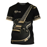Camisa Camiseta Instrumento Guitarra Rock Music