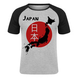 Camisa Camiseta Japão Bandeira Mapa Território Unissex
