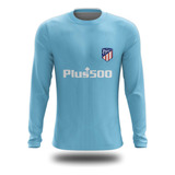 Camisa Camiseta Manga Longa Futebol Atlético Madrid 03