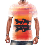 Camisa Camiseta Masculina Desgaste Animal Cavalo Hipismo 6