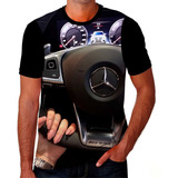 Camisa Camiseta Mercedes Volante Carro Pneu