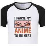 Camisa Camiseta Pause Anime Otaku Unissex