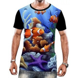 Camisa Camiseta Peixe Palhaço Fundo Do Mar Oceano Anêmonas 6