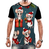 Camisa Camiseta Personalizada Imagens Natal Animais
