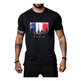 Camisa Camiseta Personalizada Paris França Masculina