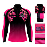 Camisa Camiseta Pesca Feminina Dry Fit Proteção Solar Uv50