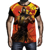 Camisa Camiseta Scorpion Mortal Kombat Jogos Video Game Hd2