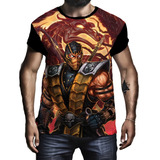 Camisa Camiseta Scorpion Mortal Kombat Jogos Video Game Hd3