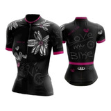 Camisa Ciclismo Feminina Bike Love Refactor Preta