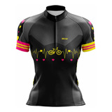 Camisa Ciclismo Feminina Manga Curta Bike