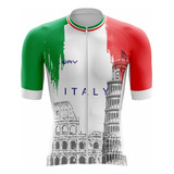 Camisa Ciclismo Masculino Italia Premium Respiravel