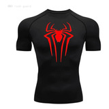 Camisa Compressão Homem-aranha Manga Curta Treino