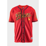 Camisa De Baseball Prison New York 72 Vermelha