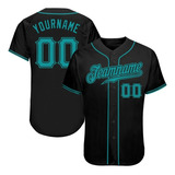 Camisa De Beisebol Preta Personalizada