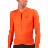 Camisa De Ciclismo Free Force Training Manga Longa Laranja