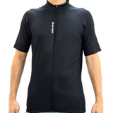 Camisa De Ciclismo Hupi All Black Zipper Inteiro