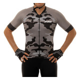 Camisa De Ciclismo Ims Racing Napoli Camuflada Cinza